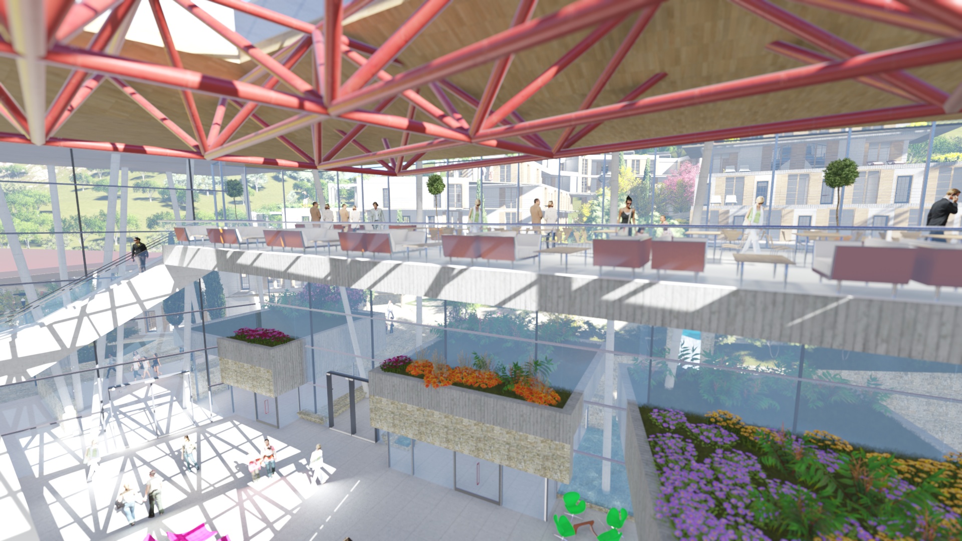 山坡上的绿色商业综合体-25