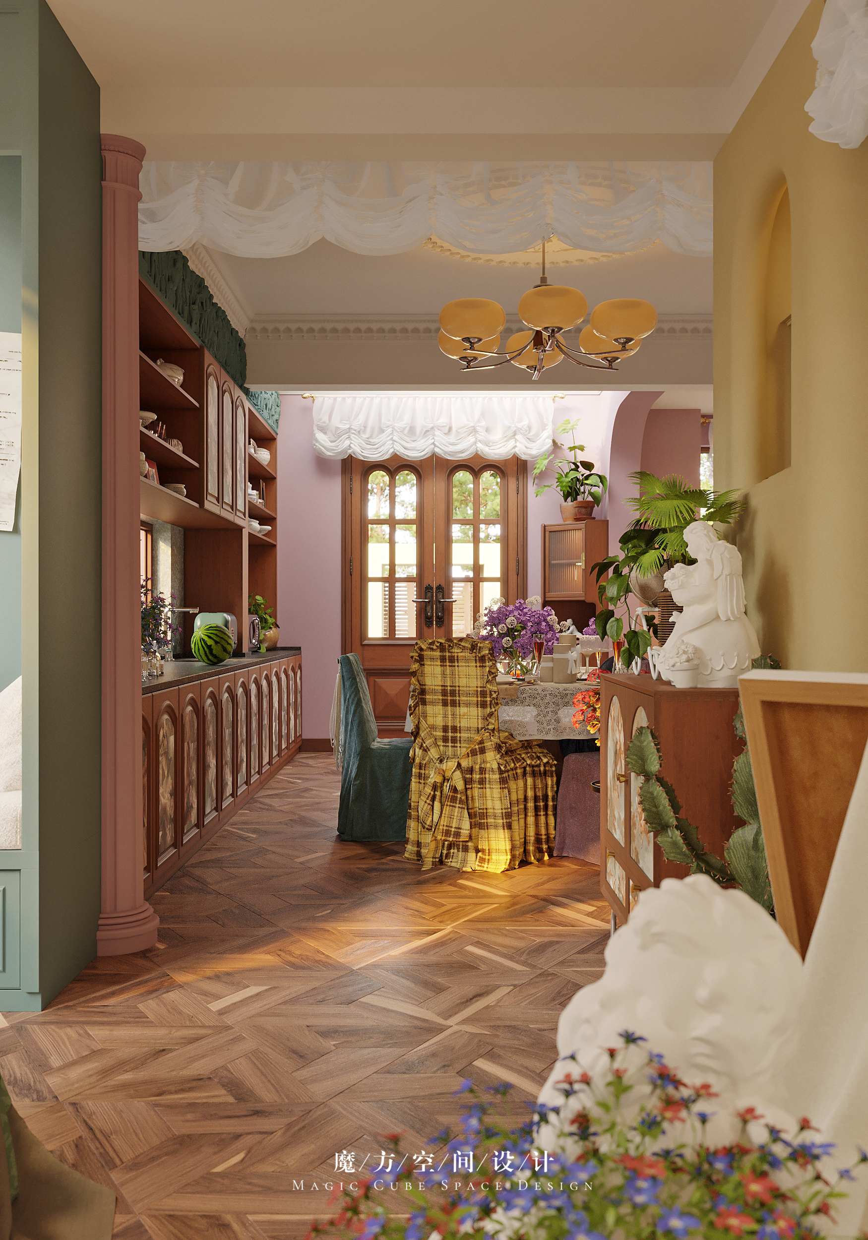 大连•法式复古别墅设计丨中国大连丨魔方空间设计-52