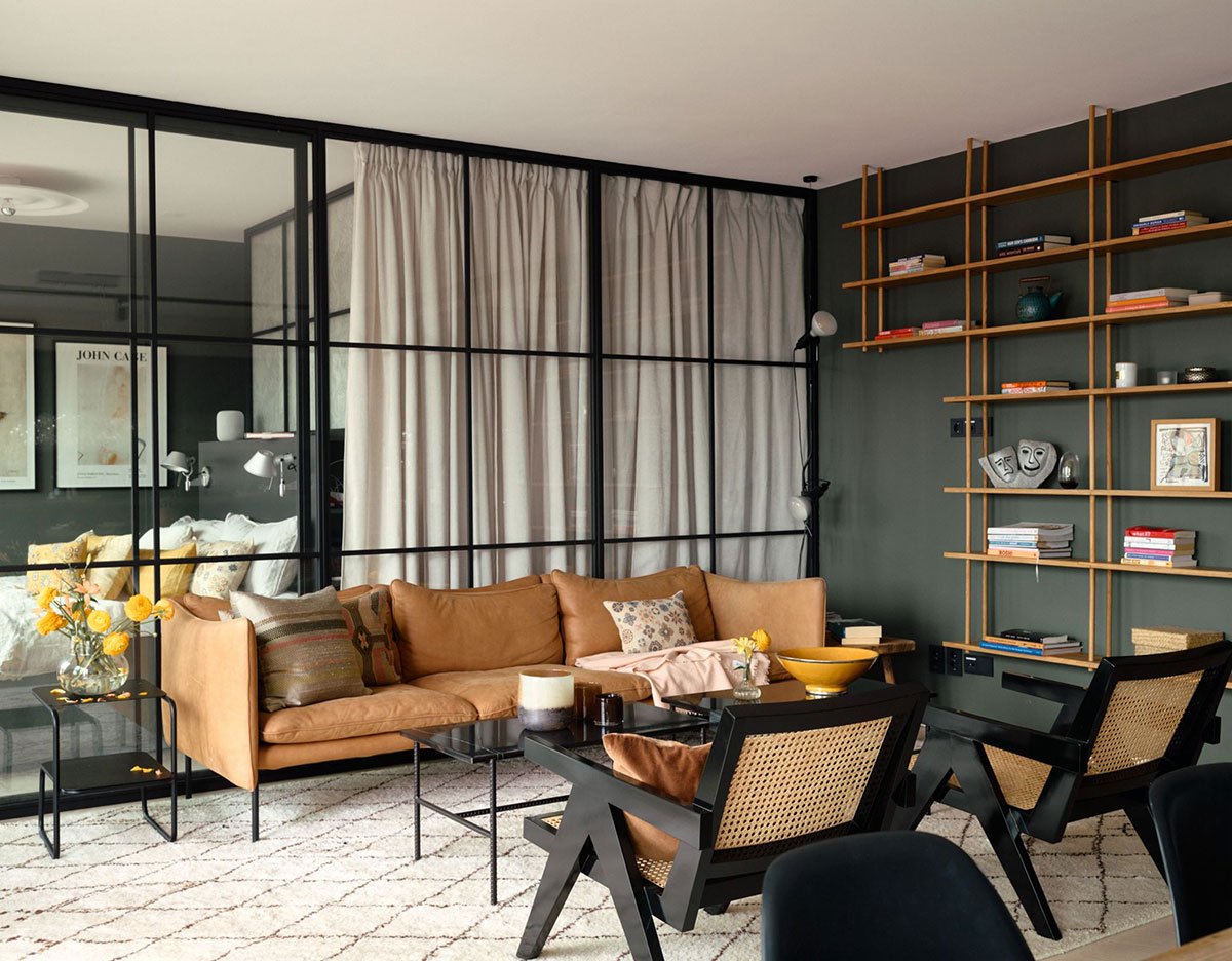 斯德哥尔摩时尚顶层公寓，玻璃隔墙成焦点-1