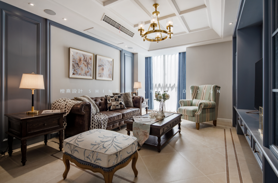 《橙熹设计》宁波现代美式别墅,温馨浪漫,打造舒适居家空间-21