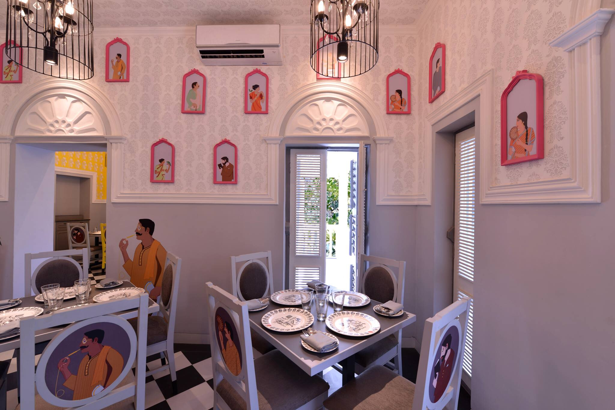 色彩碰撞的印度传统艺术酒店设计-23