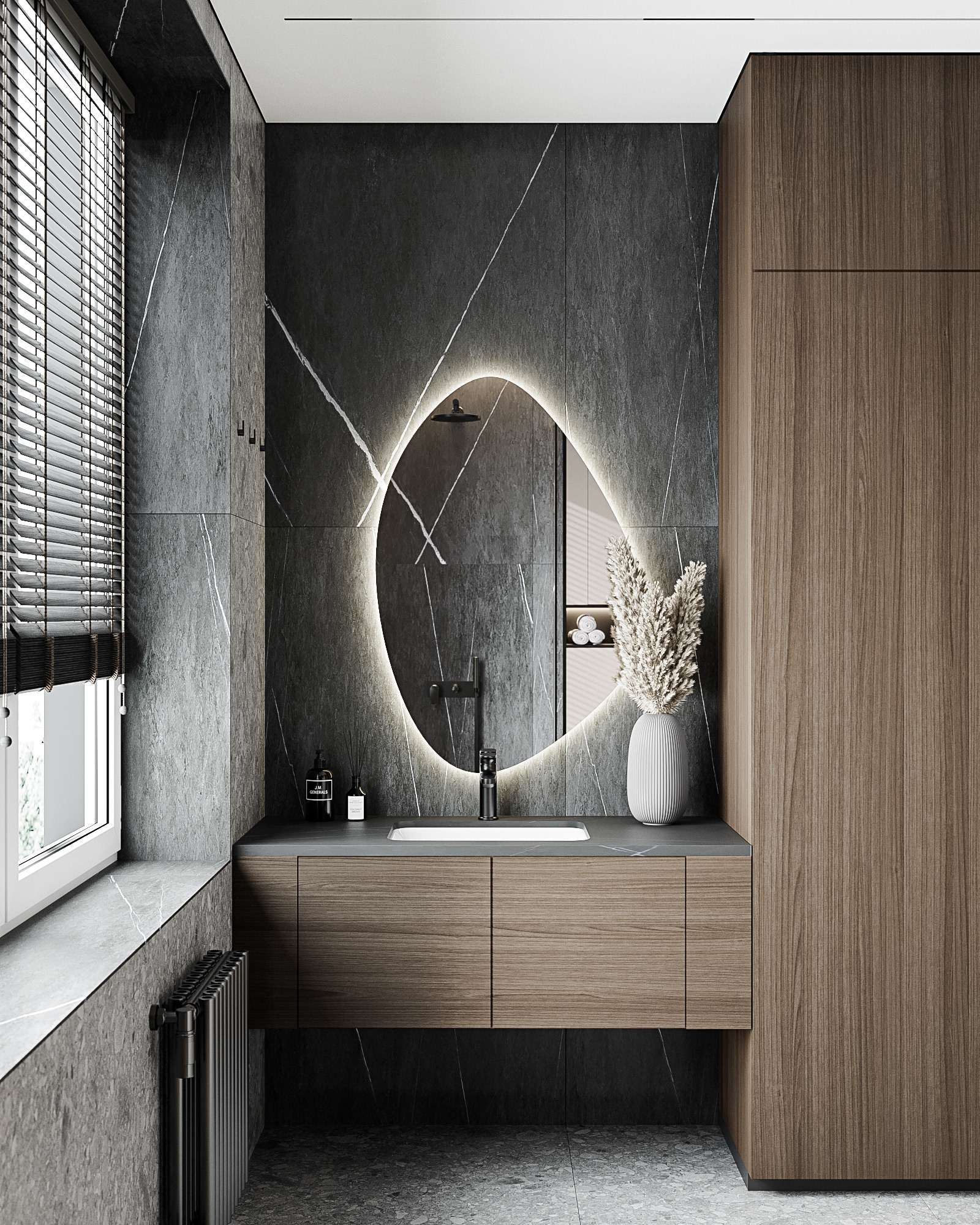 Monochrome minimalistic apartment-9