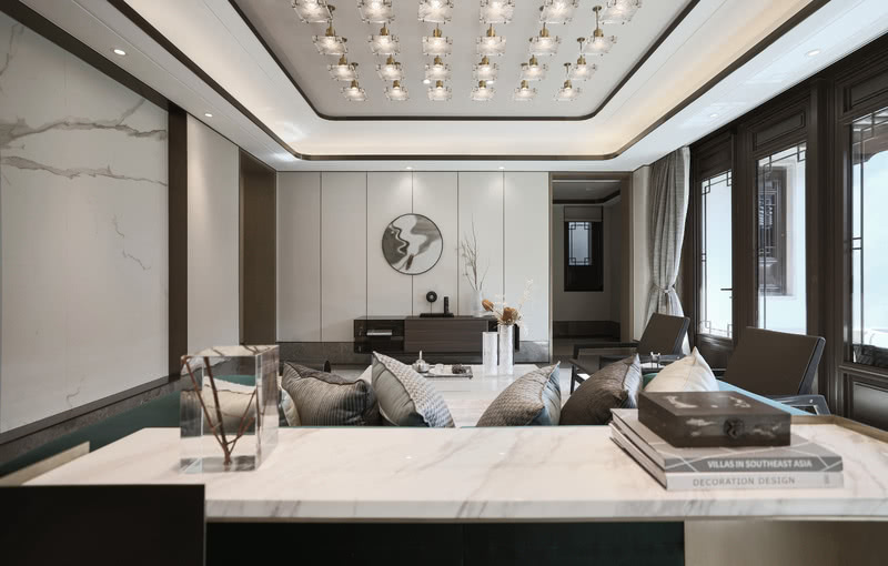 嘉兴桐乡濮园杏林苑S340户型合院样板房软装工程-23