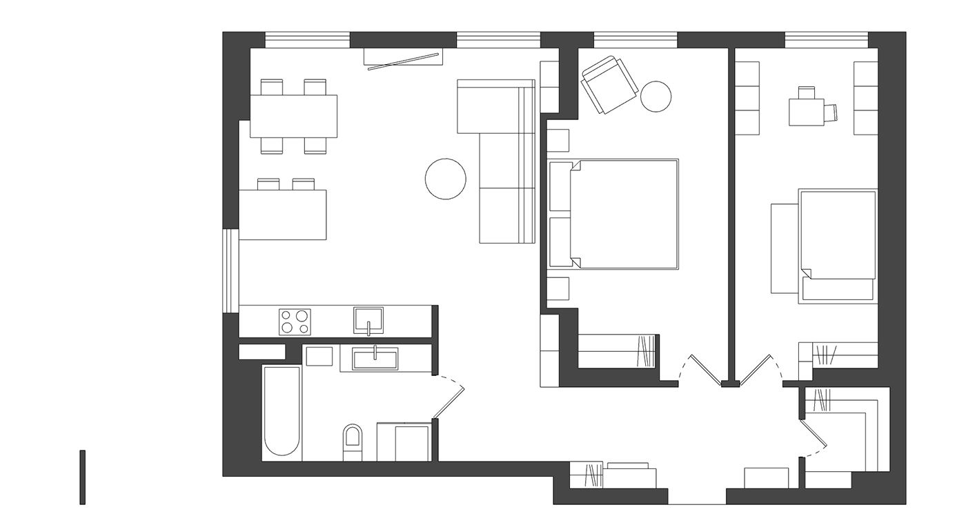 乌克兰85㎡简约风公寓设计-43