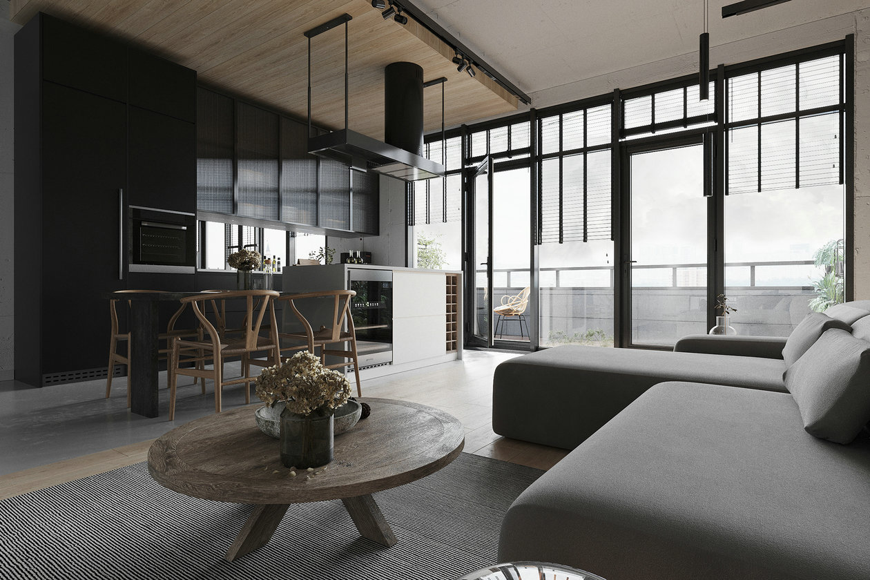 灰色系小空间公寓设计-0