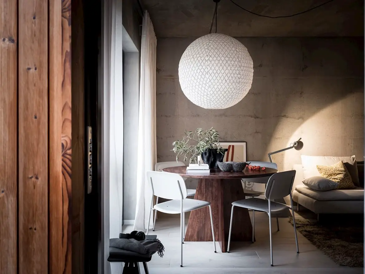 工业风 46m²小户型，原始混凝土墙的独特魅力-2