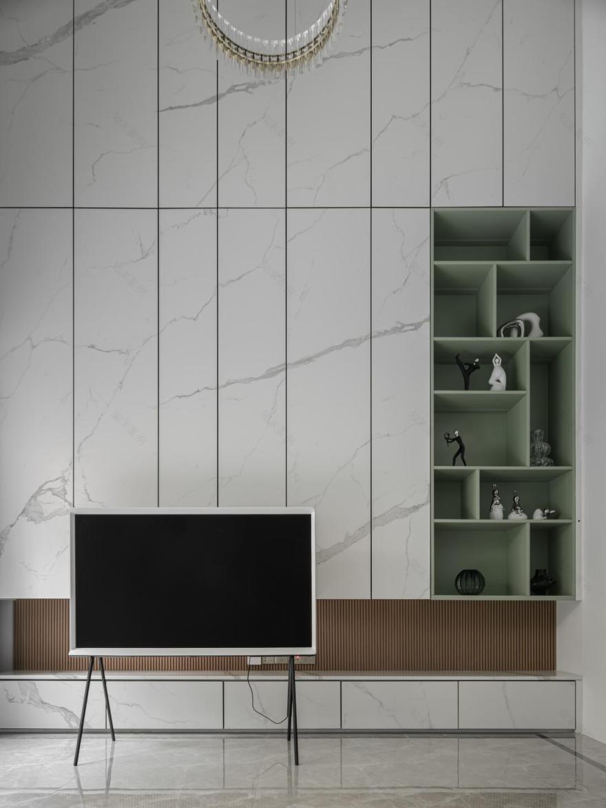 薄荷绿诗意住宅-7