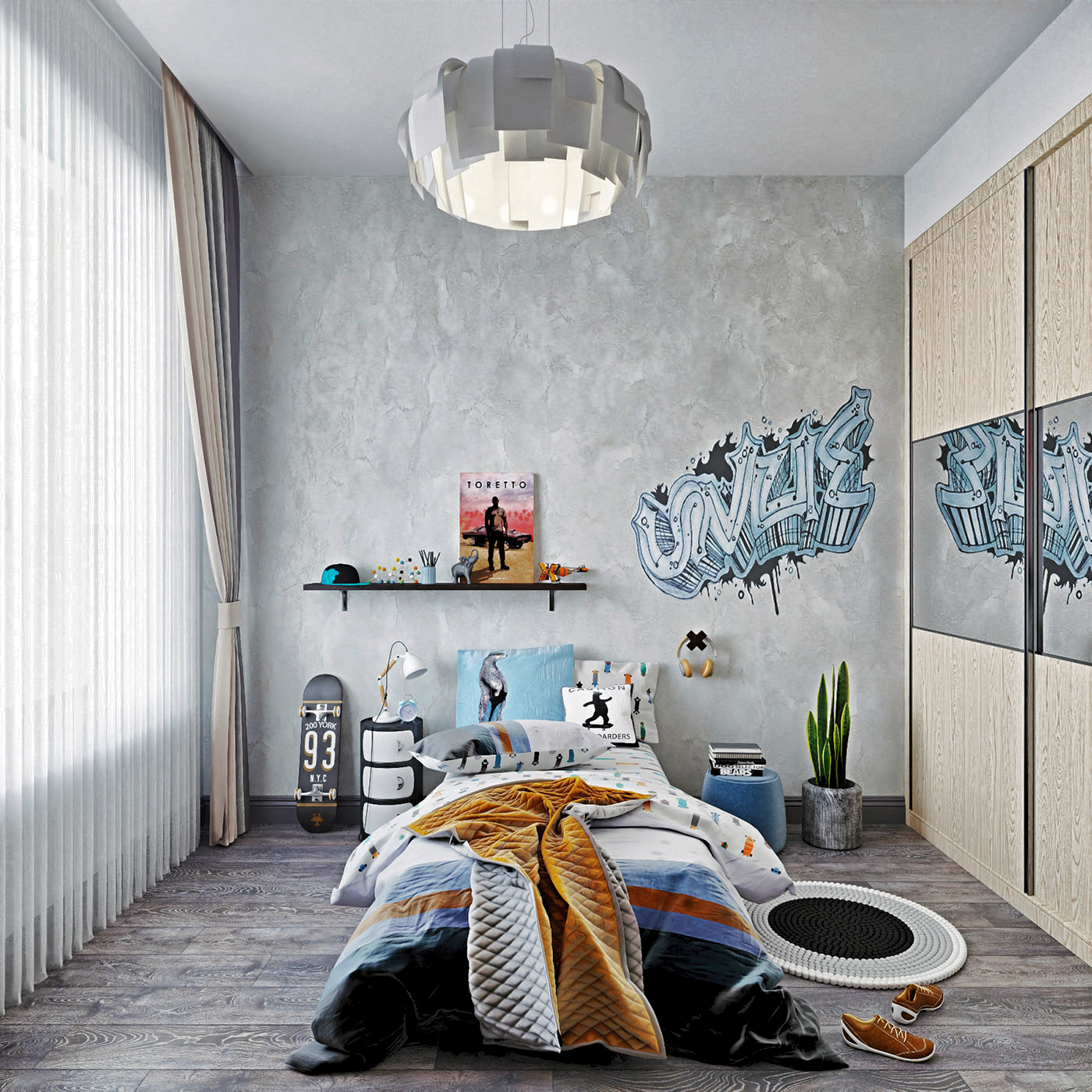 Визуализация комнаты подростка.-6