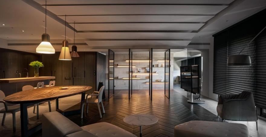 台北 Double Core 别墅,家庭核心与景观轴心-14