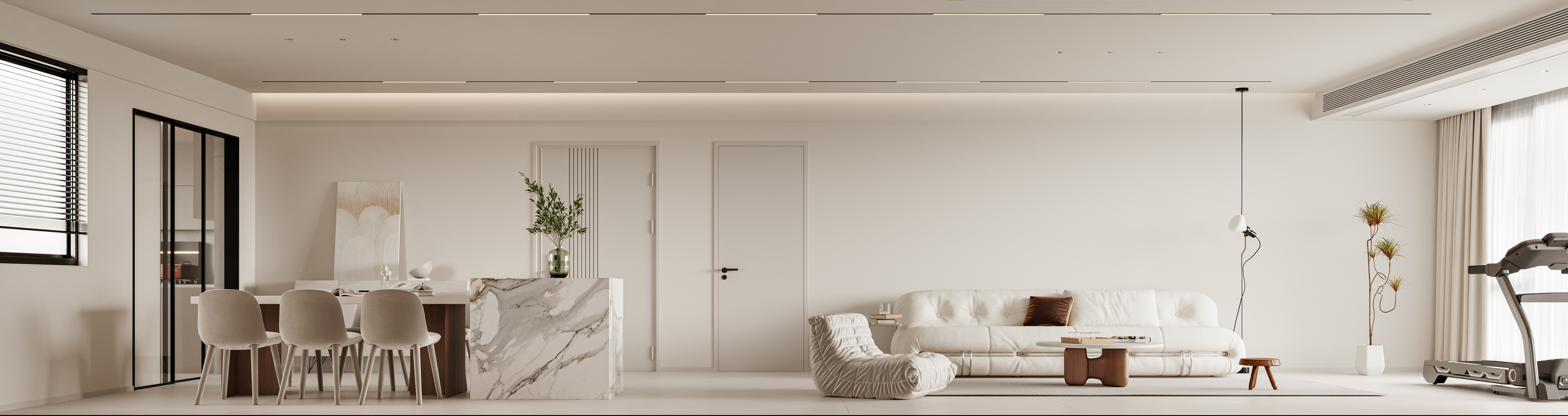 现代简约家装表现——白龙马效果图-3