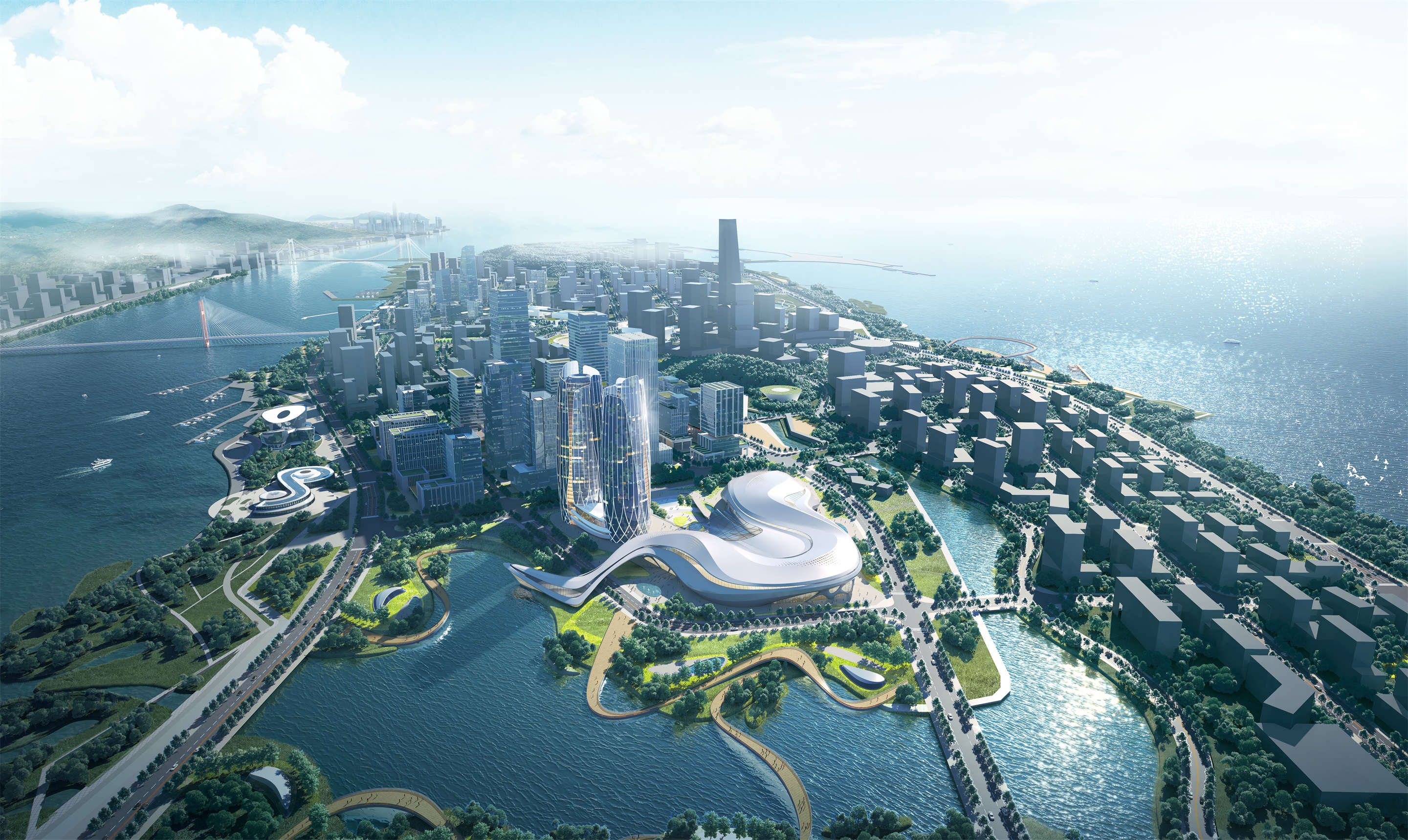 中标方案 | 中国（浙江）自贸试验区小干岛国际会展中心及城市设计 / STI+浙江省院-2