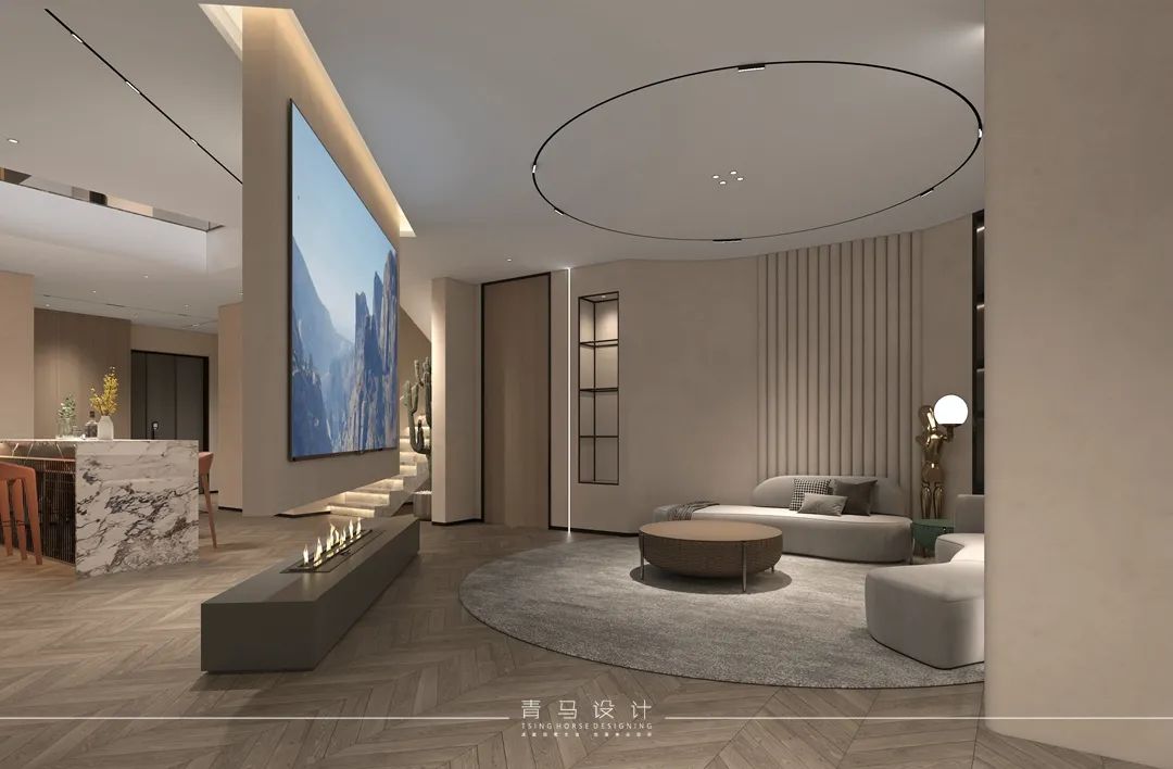 曲江大城400㎡现代别墅丨青马别墅空间设计-65