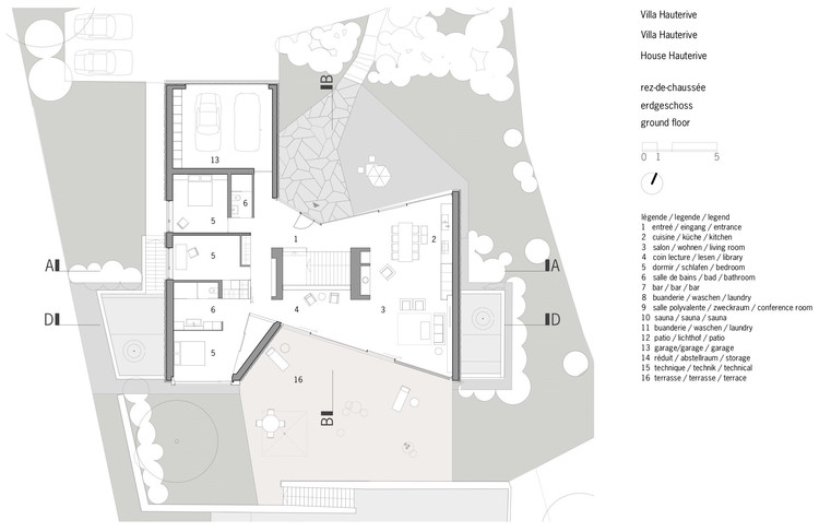 瑞士 Hauterive 湖畔混凝土与玻璃的现代住宅-17