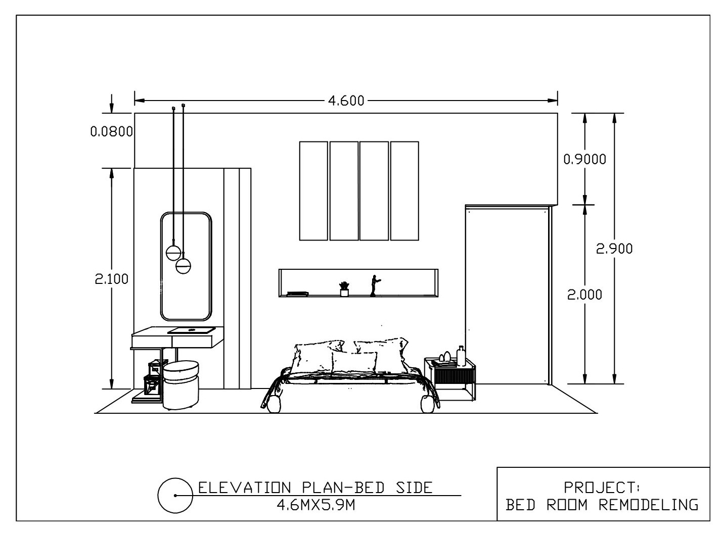 2D Details Drawings and 3D Interior Rendering-8