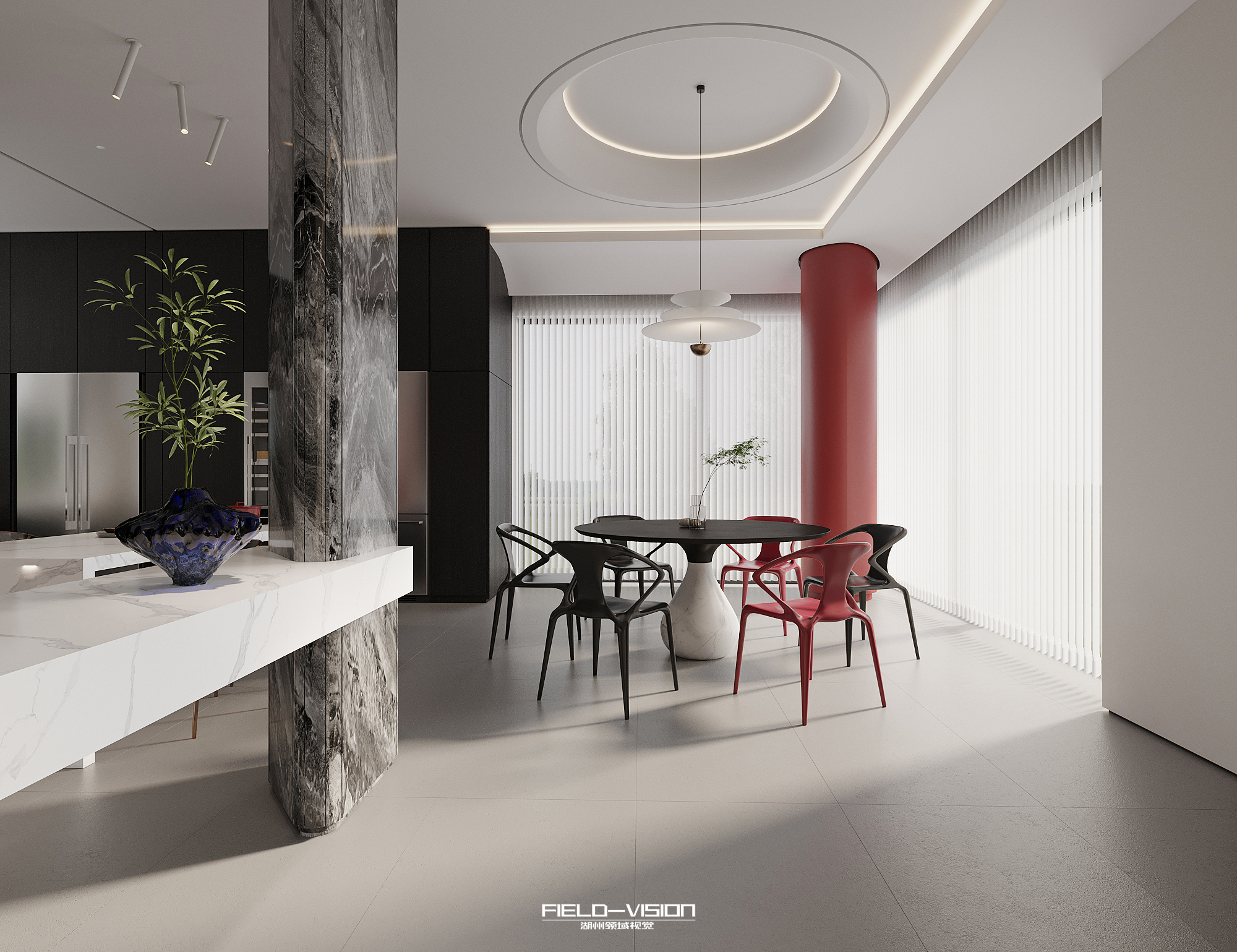 Corona渲染作品┃现代厨房-5