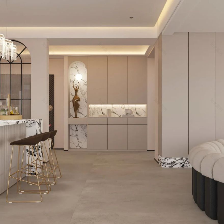 方案 | YJD:天风云墅305㎡,奶油轻法式!-18