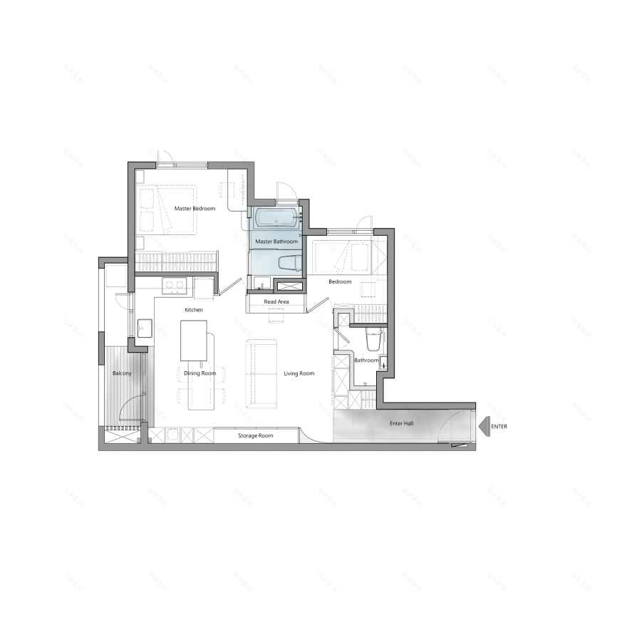 62 平小户型重塑自由丨虫点子创意设计-8