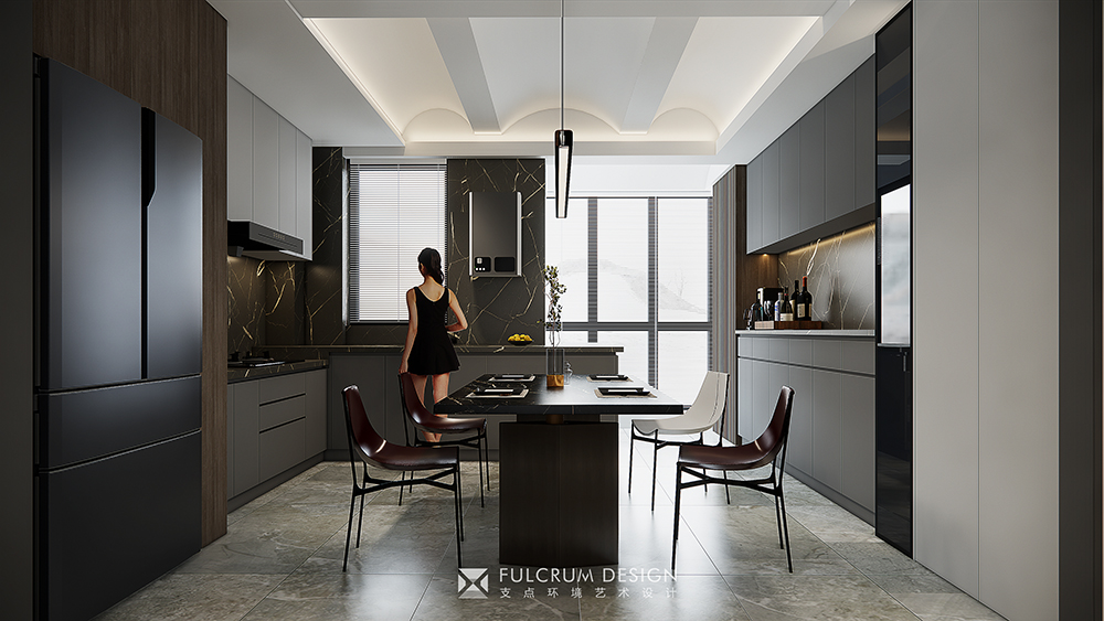 武汉洺悦府现代简约风设计丨支点设计-14