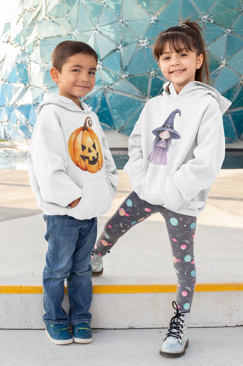 Watercolor Spooky Halloween Clipart Set .-4