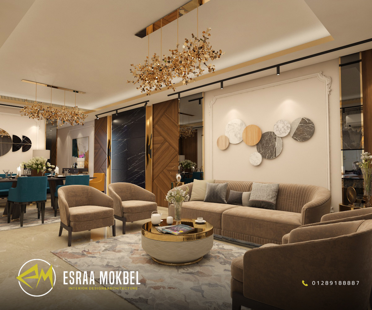 现代风格的埃及 Tanta 市 ESRAA MOKBEL 设计与建筑事务所接待区设计-5