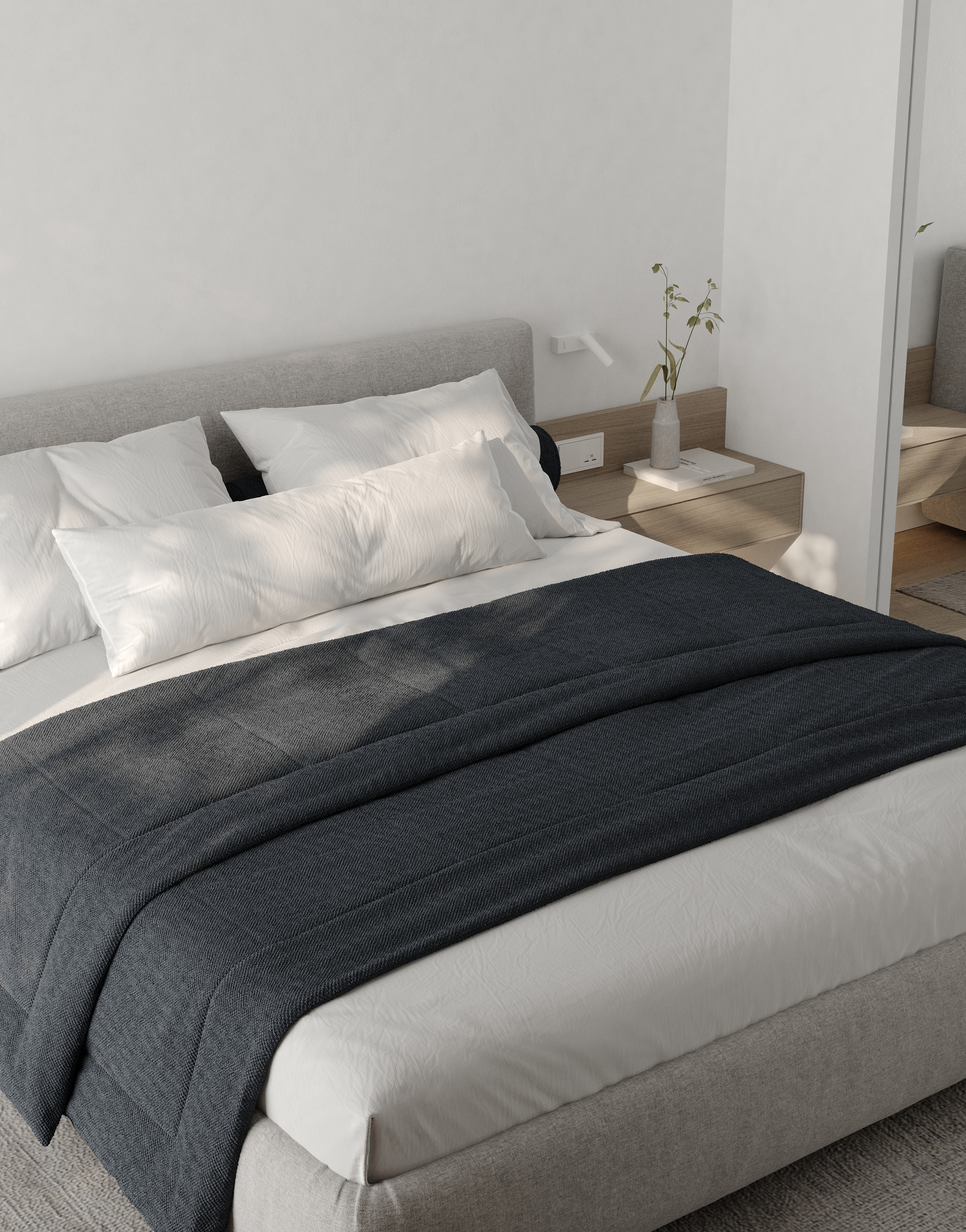 纯纯的灰白色系 小空间设计-11