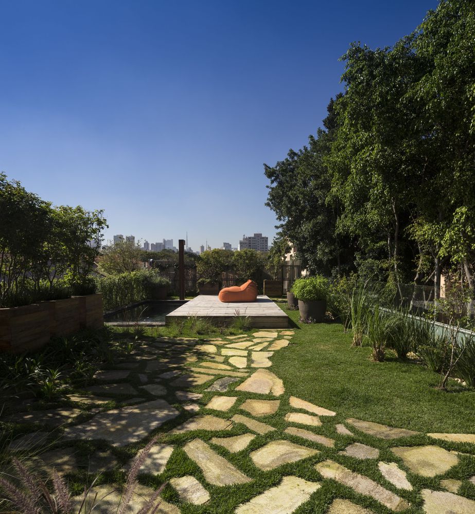 巴西圣保罗简约别墅,融入自然的绿意生活-45