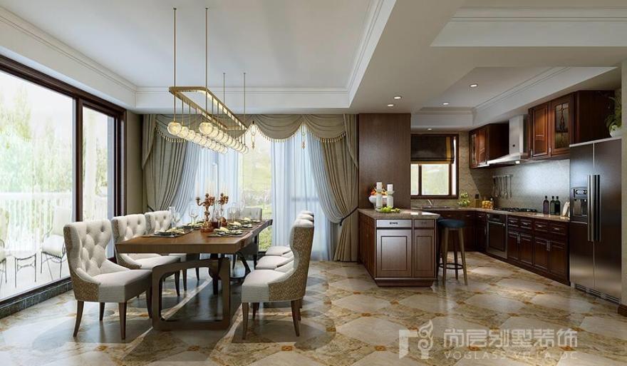 山河水别墅美式设计,优雅温馨尽显空间魅力-6