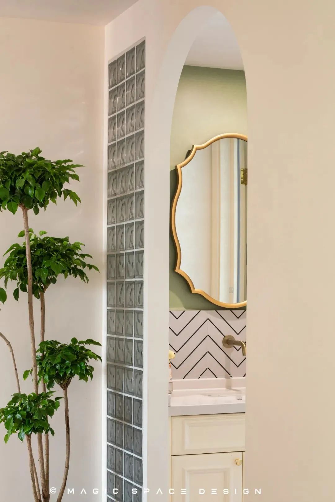 法式奶油风平层丨麻吉家装定制-25