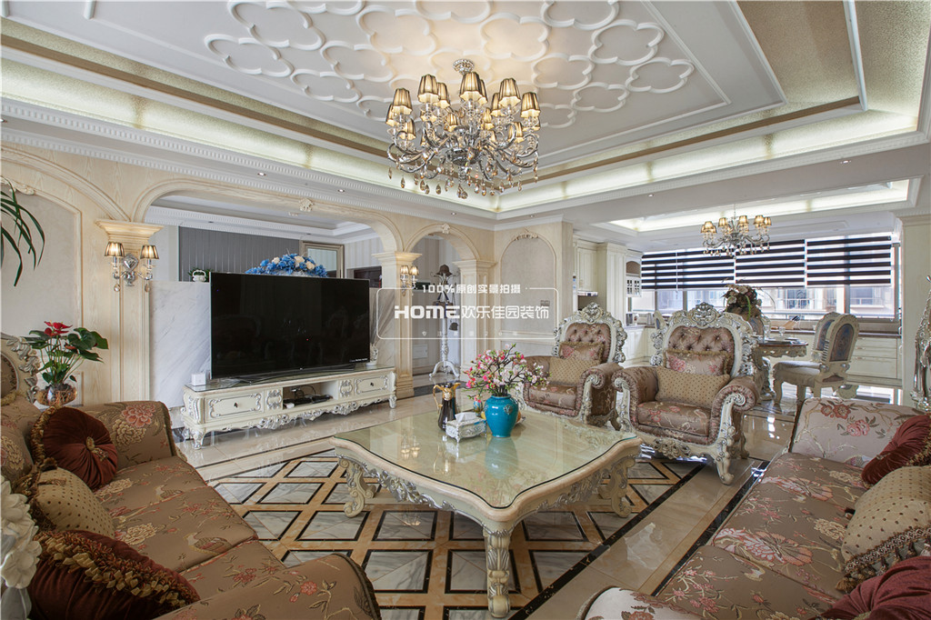 昆明丽水雅苑 85 平米欧式平墅设计，展现大宅尊贵气度-14