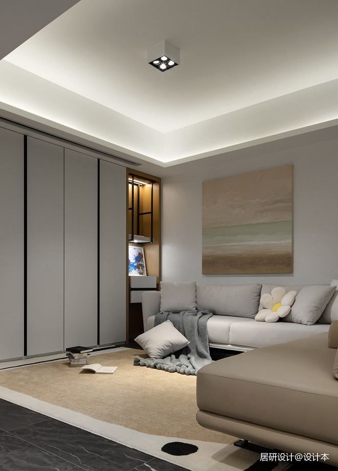 50万元三居97平米装修案例·效果图  暖暖｜四道暗门盘活整个家-33