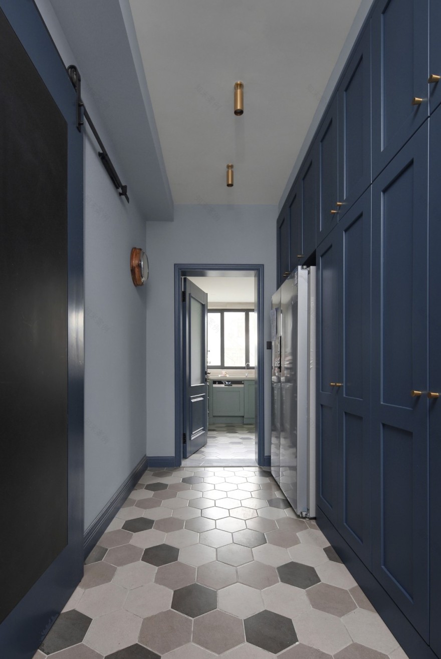 清羽设计 · 成都 178㎡优雅灰蓝家居,打造舒缓港湾氛围-53