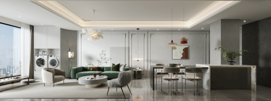 89㎡简约风装修,情迷莫兰迪,初秋治愈系家居-2