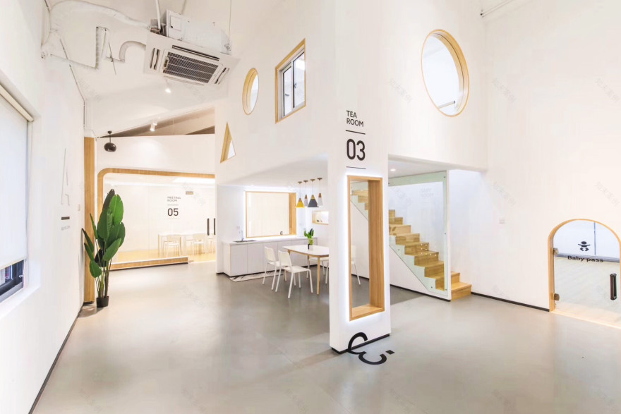 童画美术教育空间,极简点线面的友好设计-15