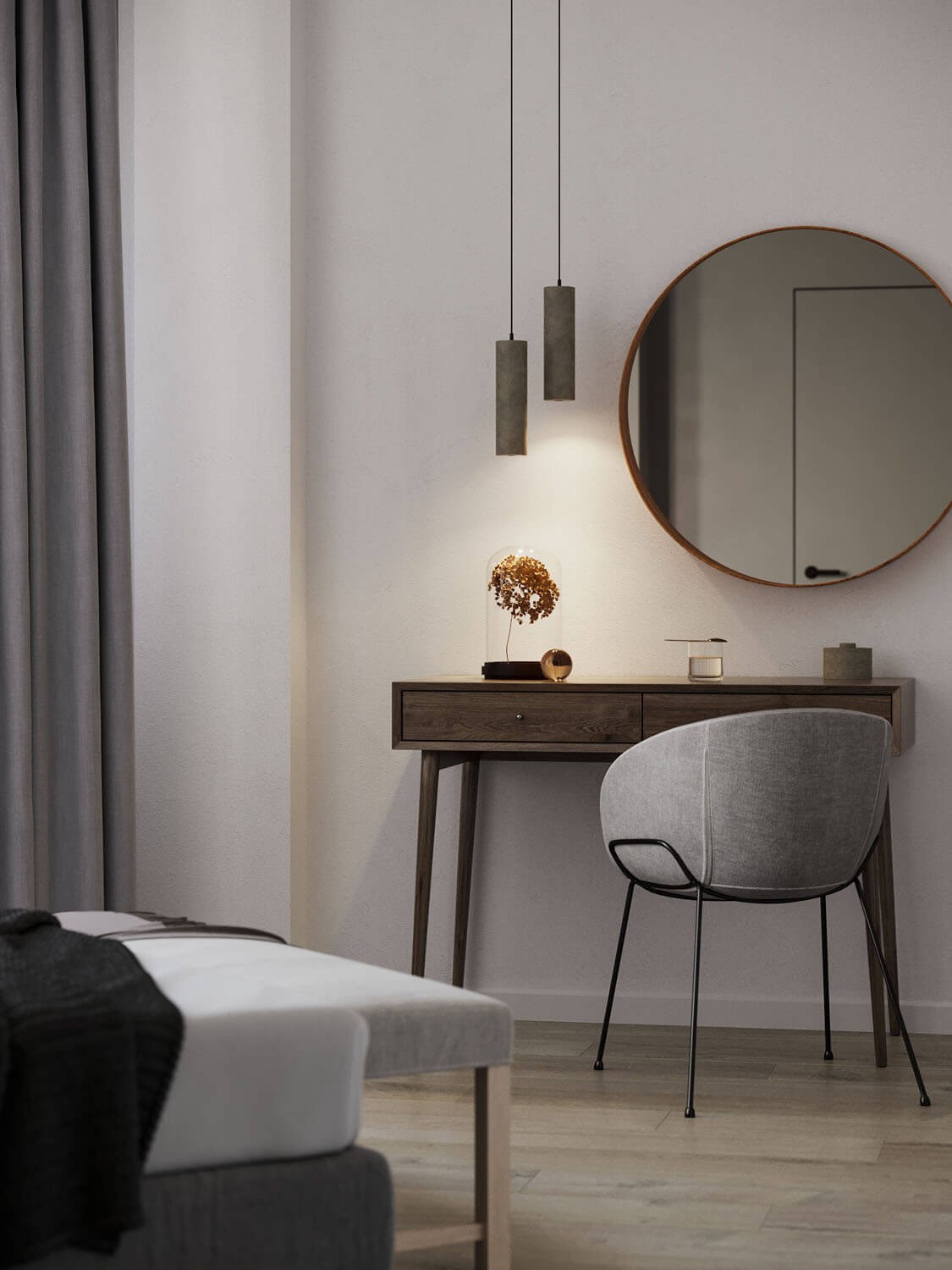 木质+高级灰 舒适到极致的住宅空间-12