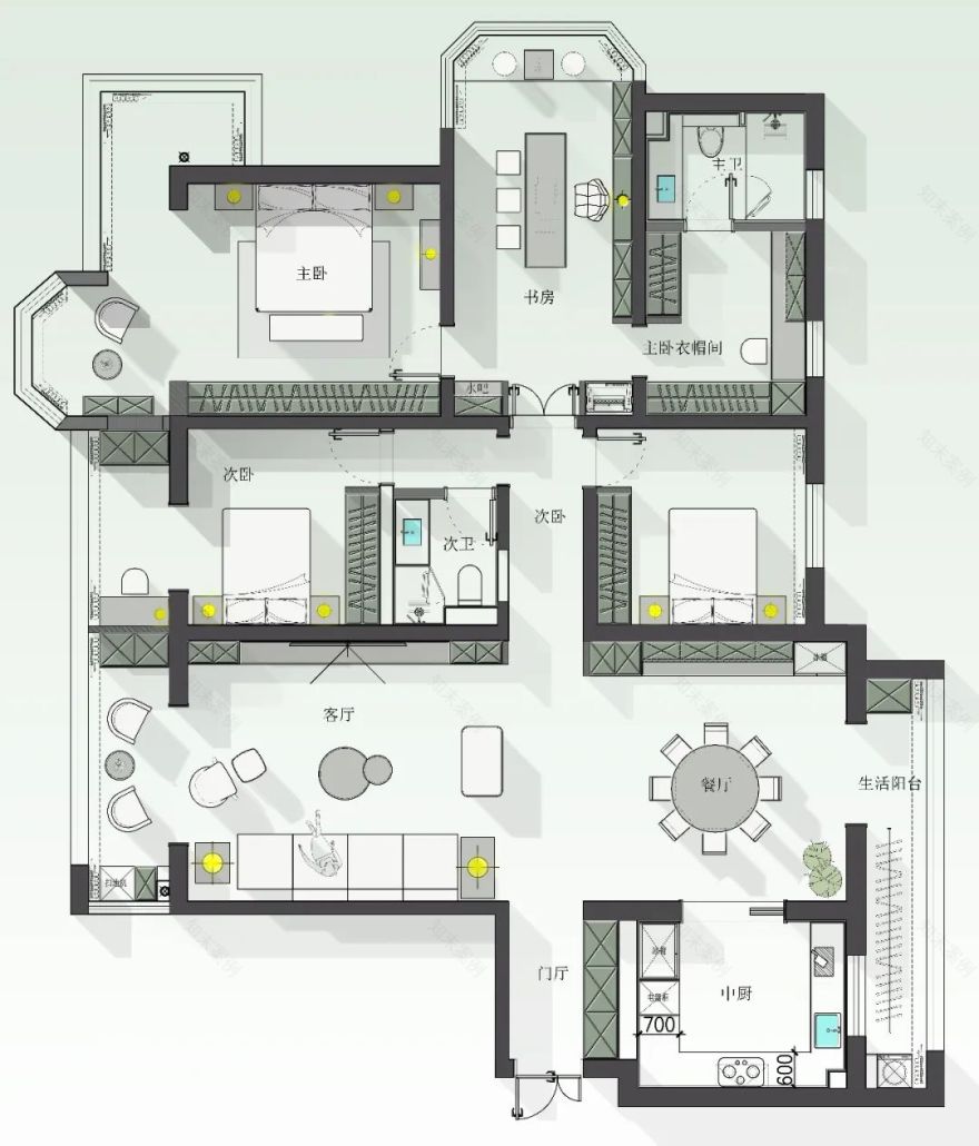 杨洋,200㎡轻奢私宅-18