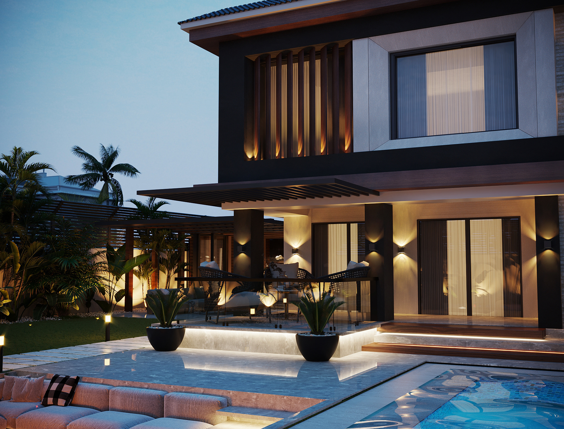 Rehab Villa 室内可视化设计丨Taj DesignSherif Helal-60