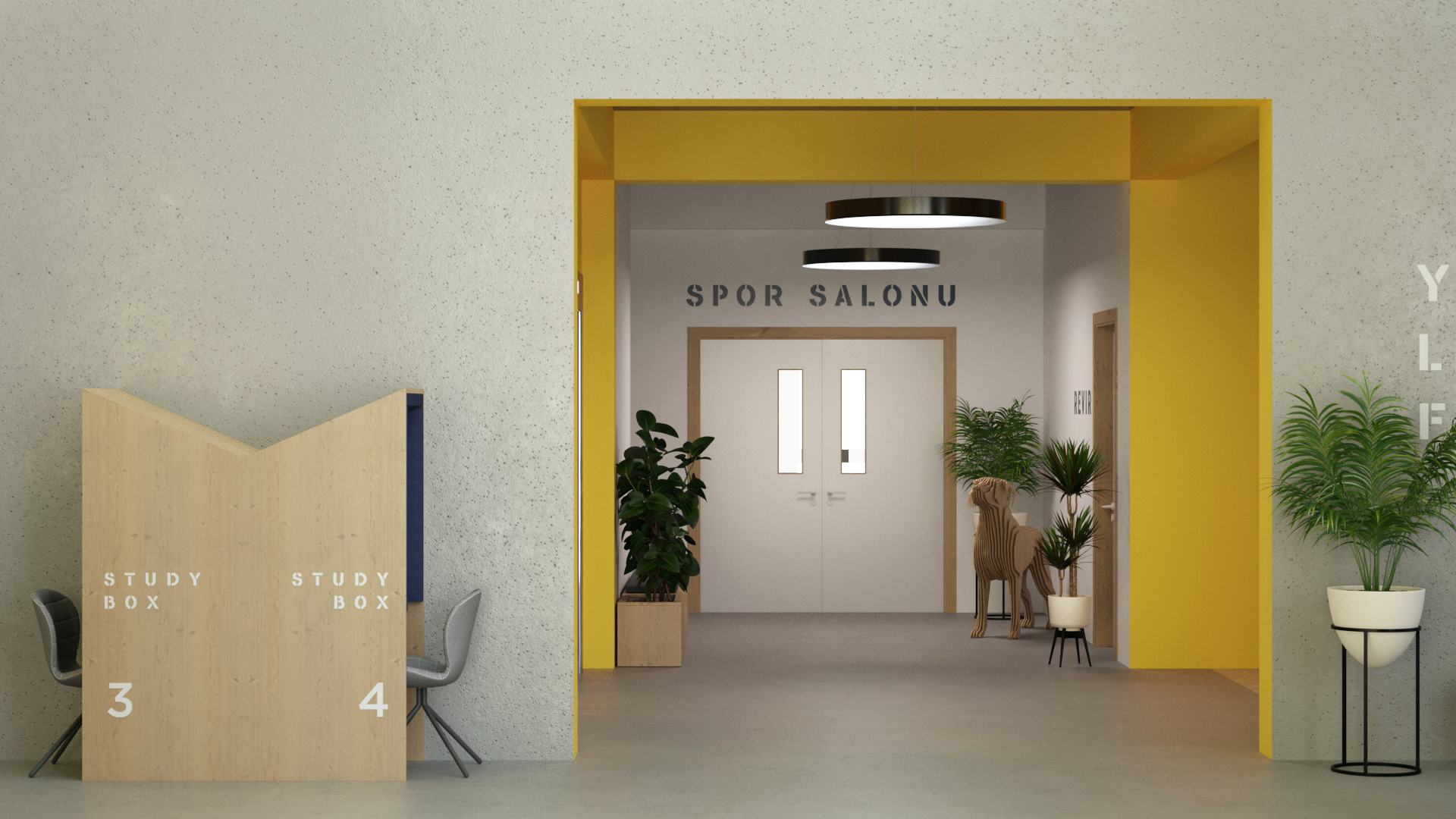 ESKİŞEHİR BİLNET 学校室内概念设计项目-72