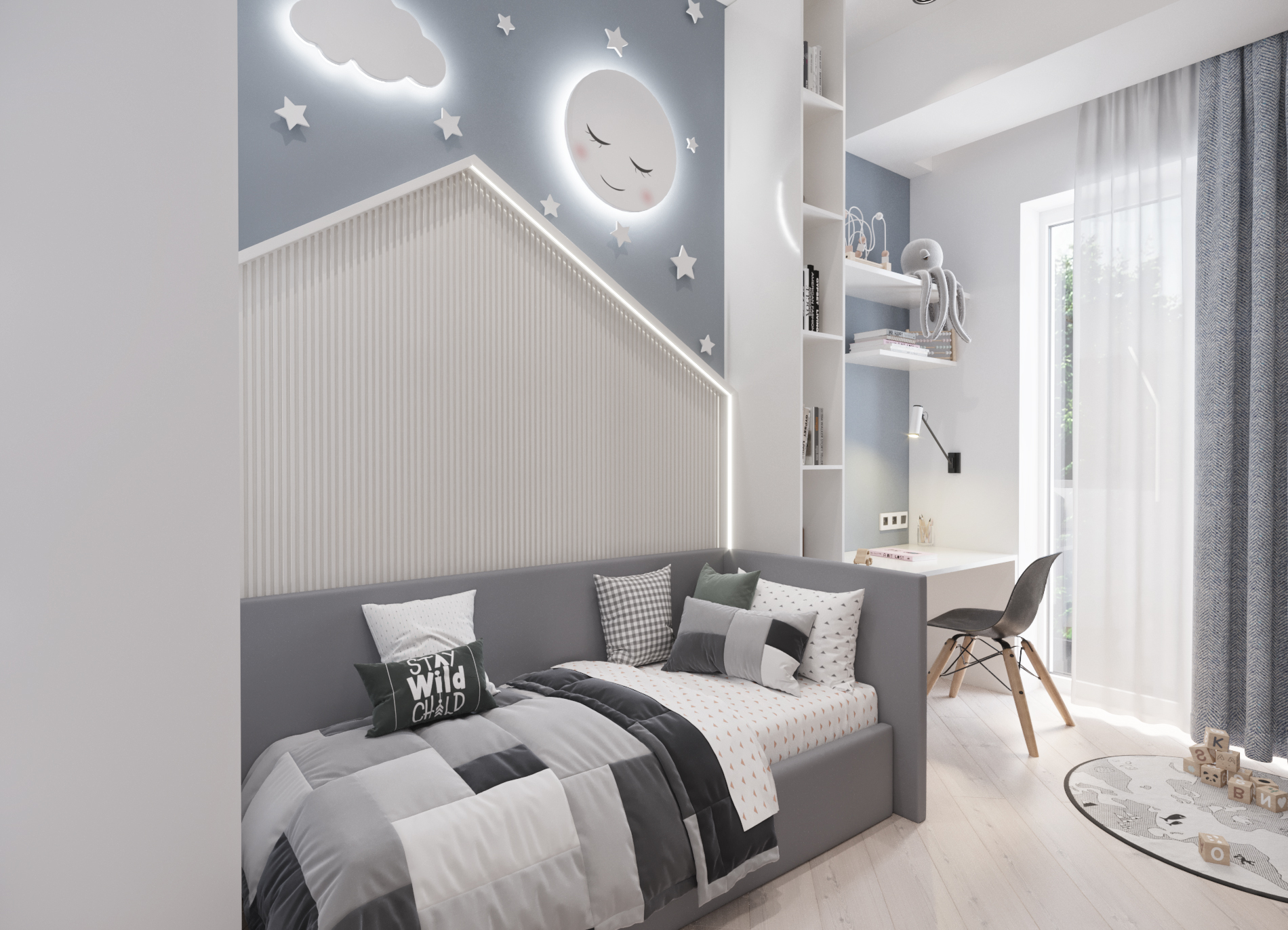 Design project for a boy's children's room.-0