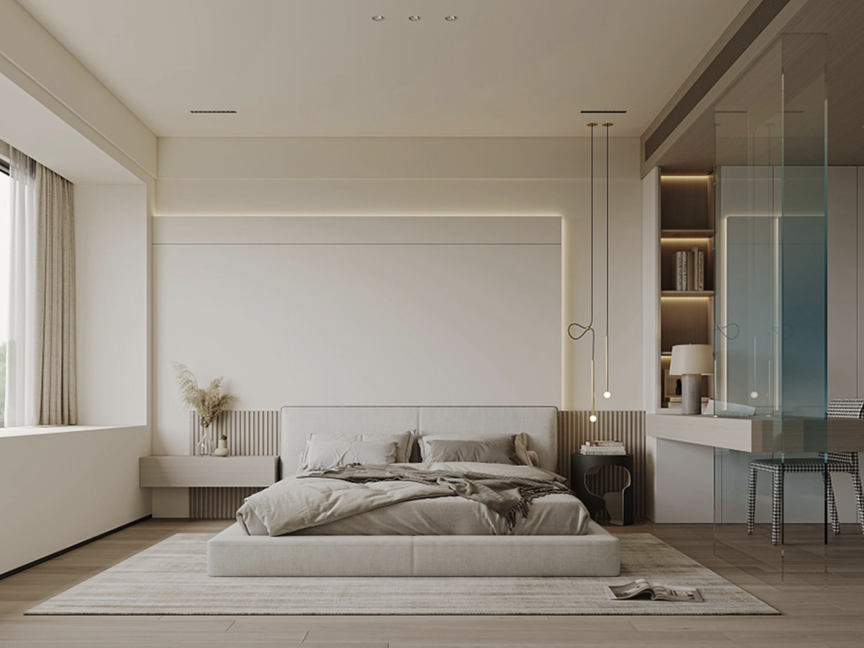 96㎡奶油侘寂风 幸福感平层-6