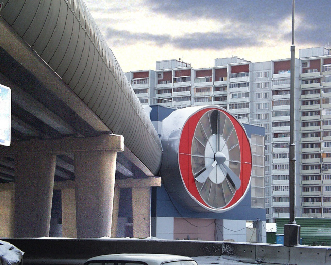 91 km MKAD(莫斯科 Ring Road)带零售设施的人行天桥丨俄罗斯莫斯科-32