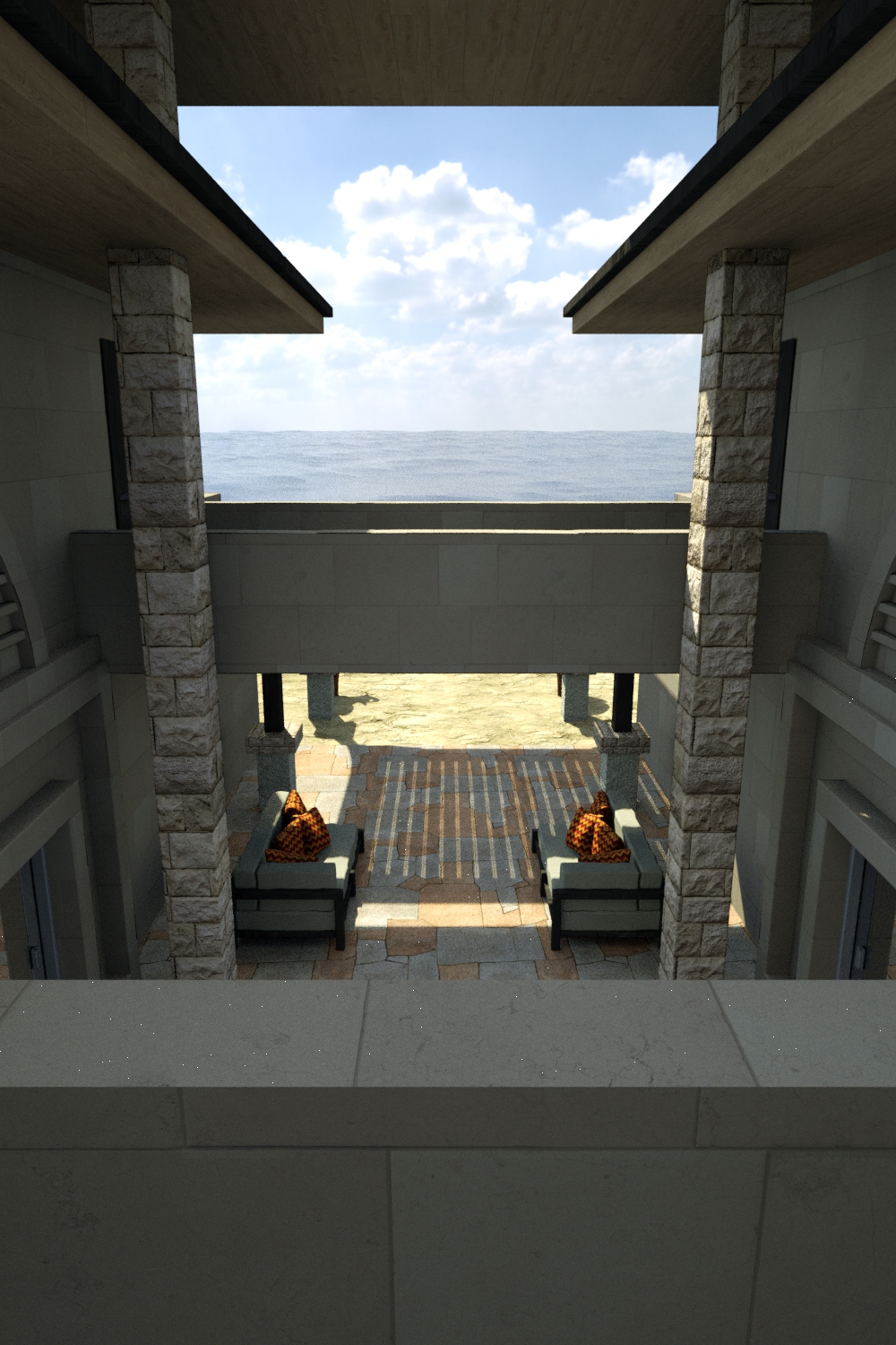 建筑表现 | 沙滩度假屋-8