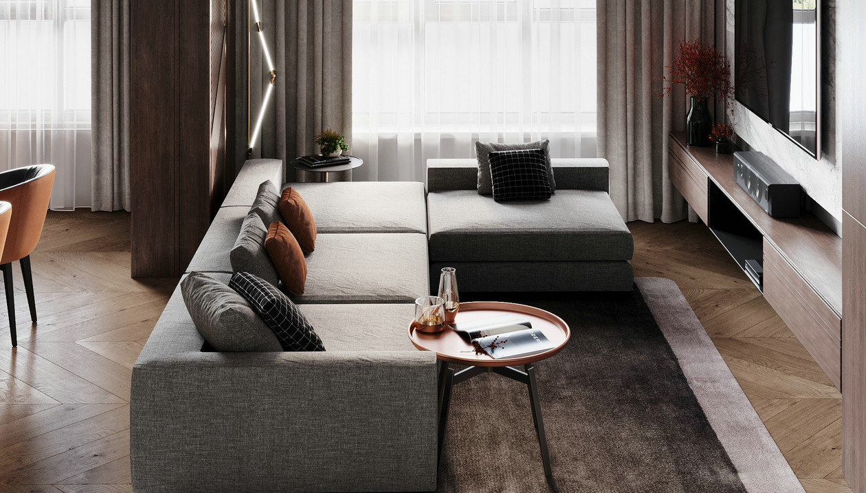 莫斯科162㎡住宅设计 超大气！-7