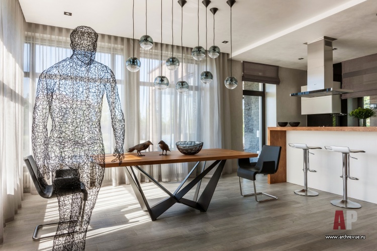 Новорижском шоссе处带情感建筑风格的小型住宅丨Мавродиева Ирина,Гога Артур-18