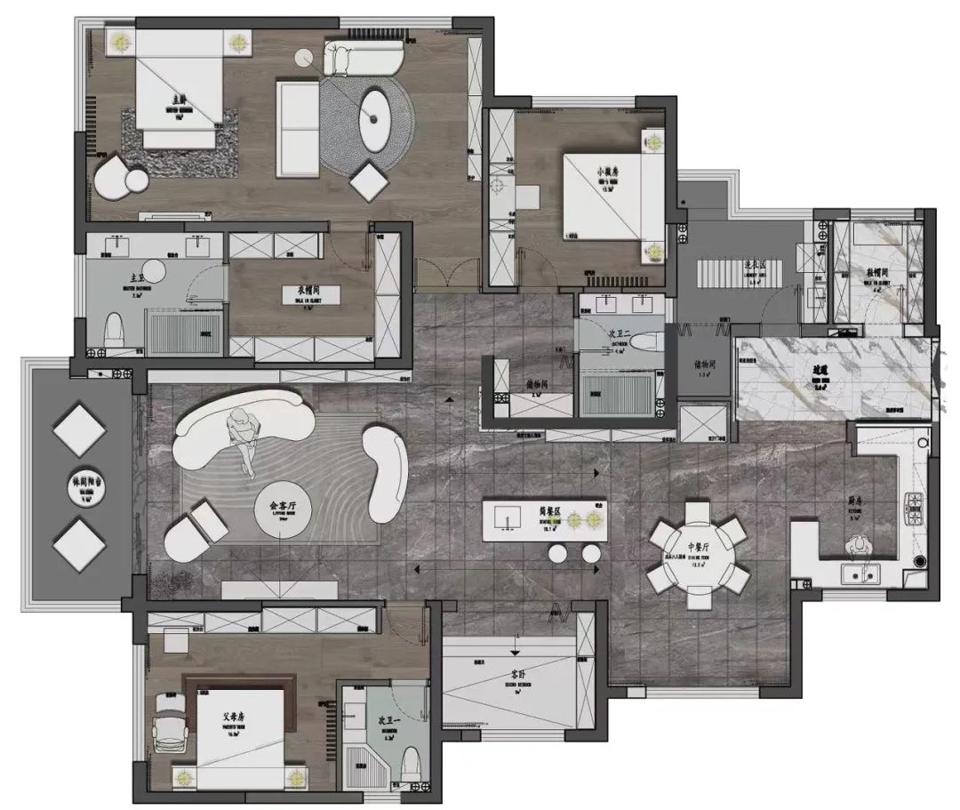 摩登撞色美宅 · 湘江壹号极致奢华空间丨浅尺住建-20