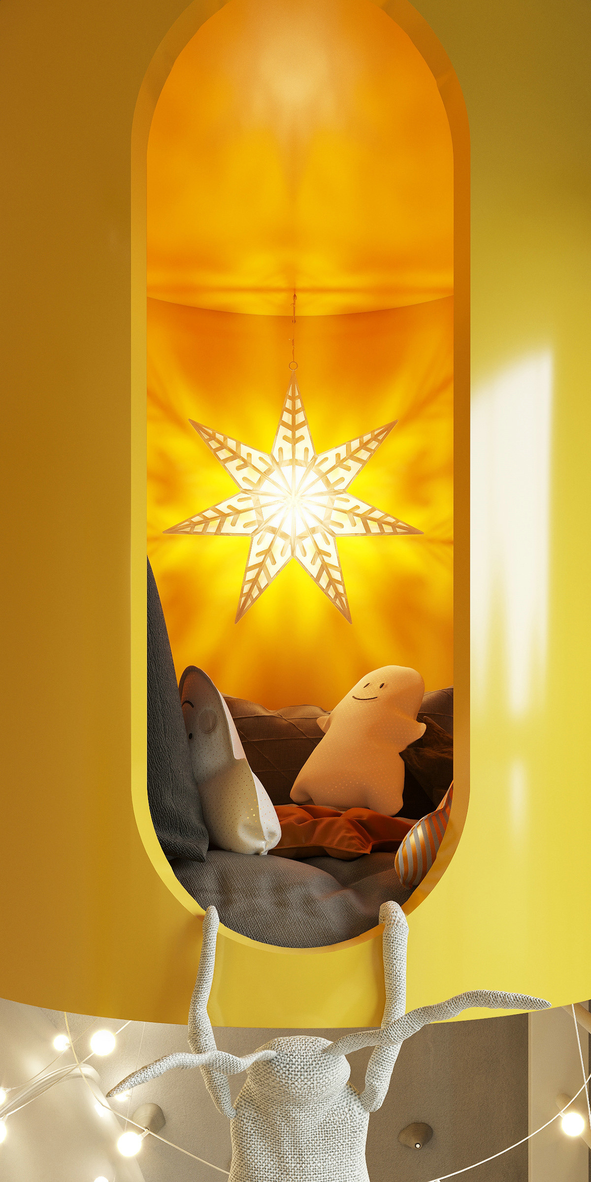 200㎡黄色系公寓设计-15