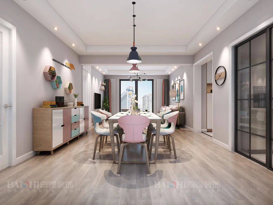 芜湖百视装饰·金域蓝湾北欧风设计案例-84