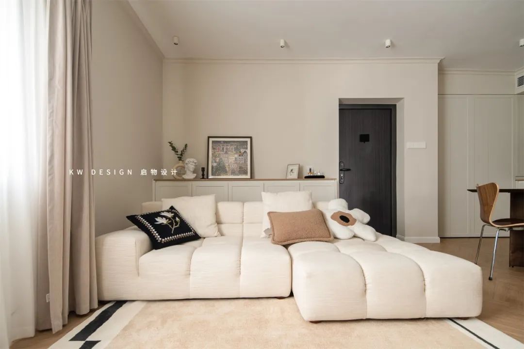 景新花园奶油轻法式住宅丨启物设计-19