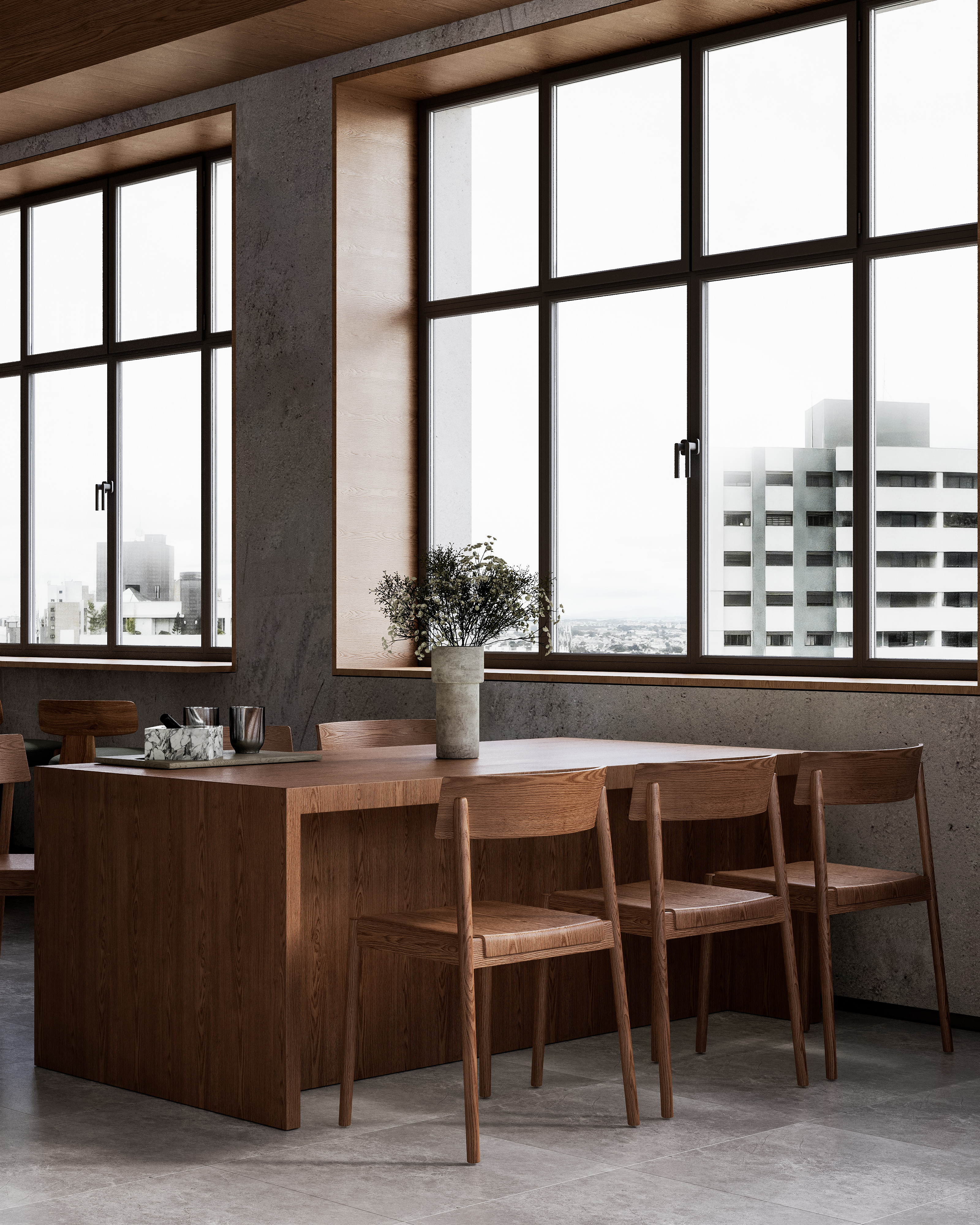 现代咖啡馆室内可视化展示-8