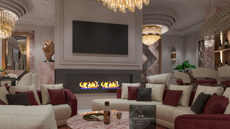 50 平客厅室内设计丨Nazrin Qanbarli-1