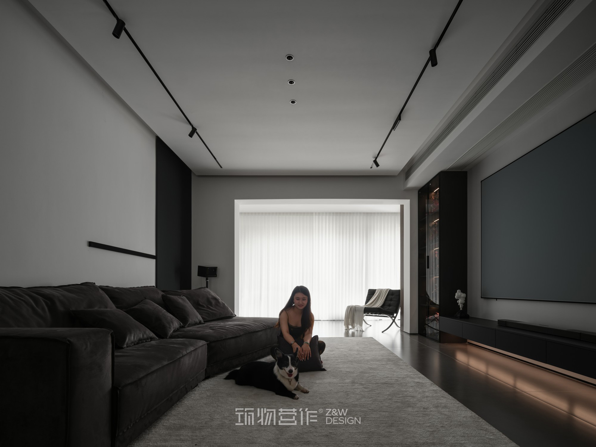 筑物营作实景｜180㎡暗调极简婚房设计-19